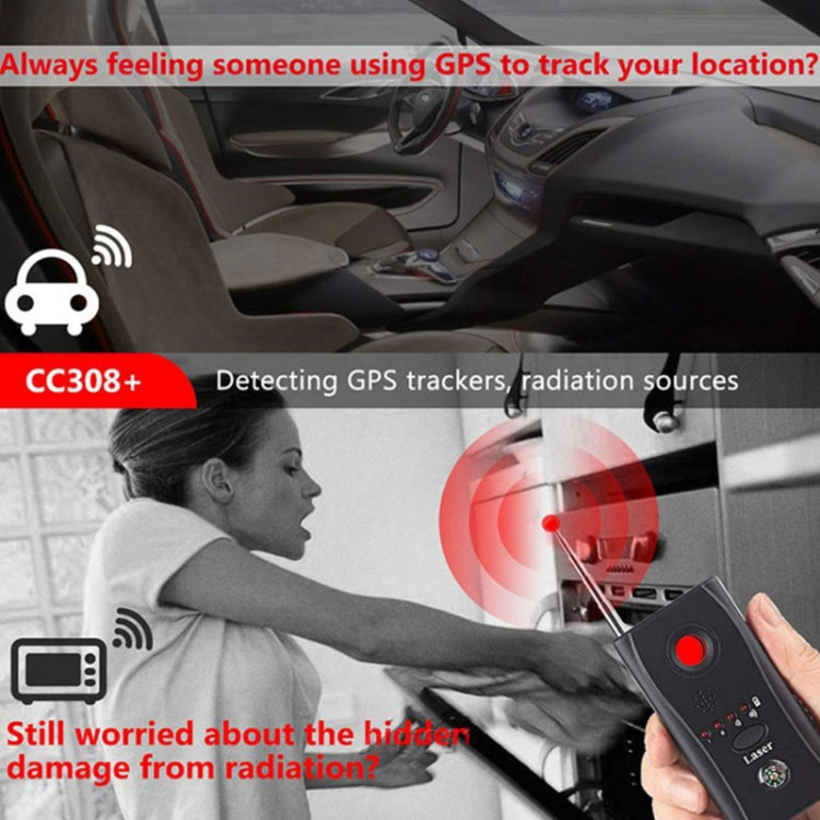 CC308+ Multi Wireless Camera Lens Detector Radio Wave Signal Detect Full-range RF GSM Device Finder CC308+ Multi Wireless Camera Lens Detector Radio Wave Signal Detect Full-range RF GSM Device Finder